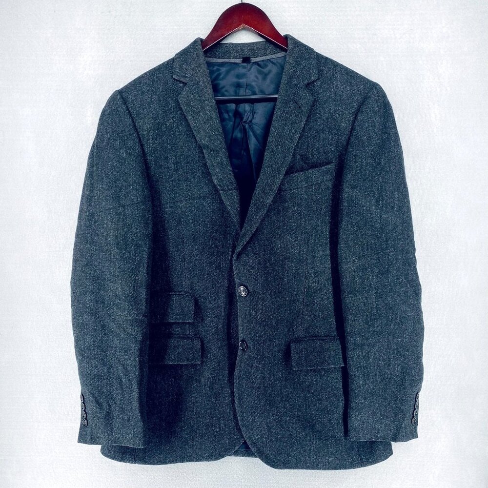J Crew Ludluow Blazer Mens 38R Gray Wool Sport Coat Jacket Modern Preppy